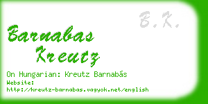 barnabas kreutz business card